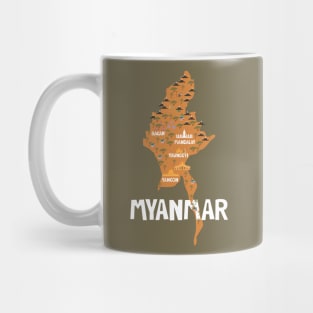 Myanmar Illustrated Map Mug